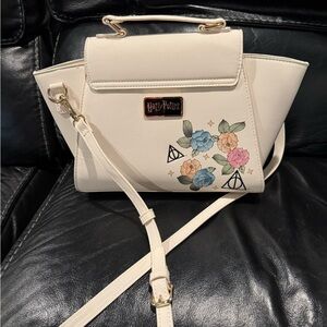 Harry Potter Deathly Hollows Logo Floral Handbag